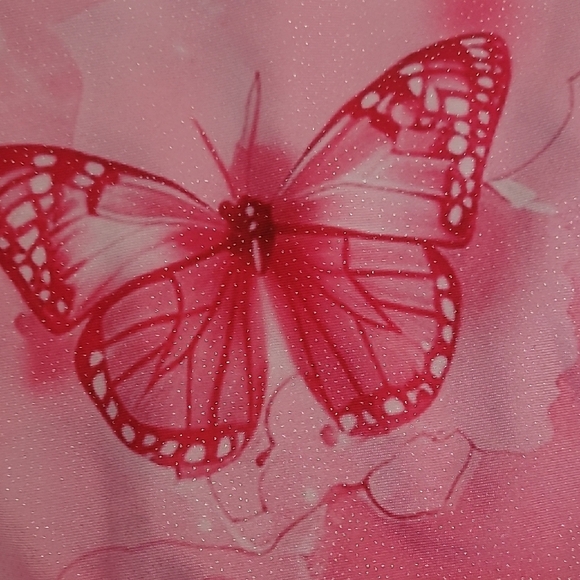 Bundle Girls Gymnastics Leotard One Piece Size 12/14 Butterfly Pink Cat & Jack - Picture 7 of 8